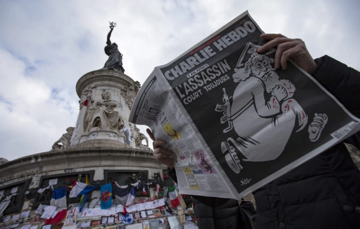 Aanslag op Charlie Hebdo herdacht