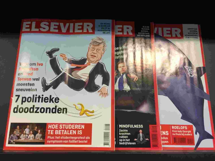 Weekblad Elsevier in de etalage