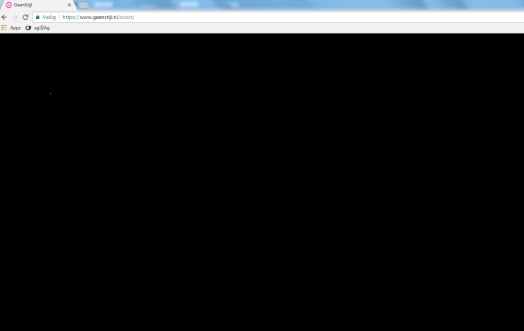 GeenStijl op zwart voor nieuwe layout