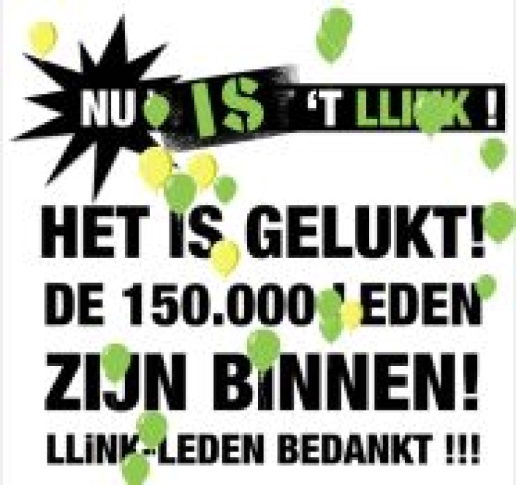 Omroep LLiNK: 156.000 leden