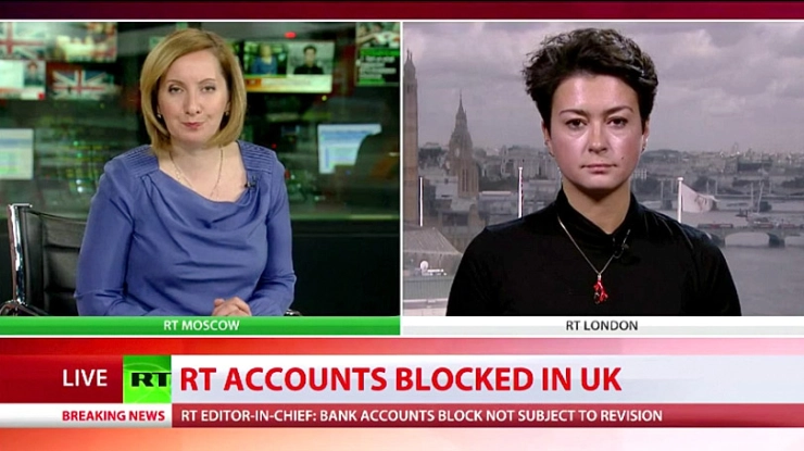 ‘Britse bankrekening Russia Today geblokkeerd’