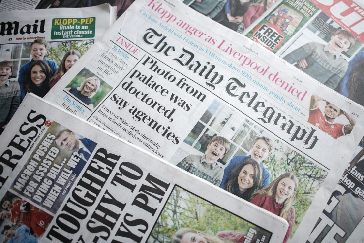 Britse prinses Kate Middleton bewerkte foto zelf en zegt sorry