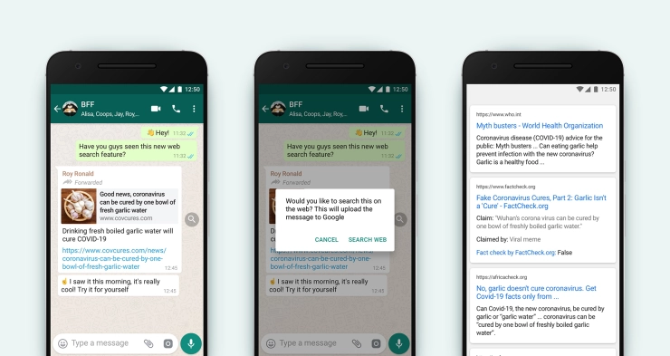 Nieuwe optie WhatsApp in strijd tegen desinformatie: direct zoeken op doorgestuurde info